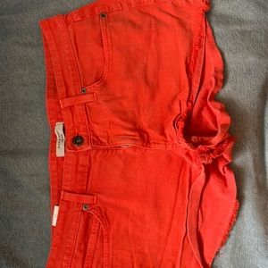 Red/Orange Jean Shorts